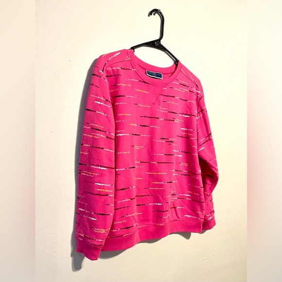 Karen Scott Sport- Hot Pink Pullover Sweatshirt - Size PL - Picture 4 of 8